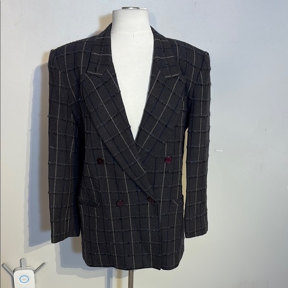 Harry Rosen Jackets & Blazers - Vintage Black Double-Breasted Sport Coat with Peaked Lapels